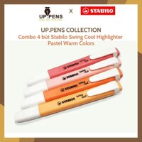 Combo 04 bút highlight Stabilo Swing Cool Highlighter – Pastel Warm Colors