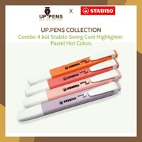 Combo 04 bút highlight Stabilo Swing Cool Highlighter – Pastel Hot Colors