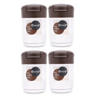 Combo 04 chailọhũ đựng gia vị muối, tiêu, ớt 68ml hàng nội địa Nhật Bản - Nâu