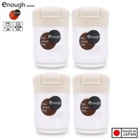 Combo 04 chailọhũ đựng gia vị muối, tiêu, ớt 68ml hàng nội địa Nhật Bản - Trắng