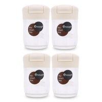 Combo 04 chailọhũ đựng gia vị muối, tiêu, ớt 68ml hàng nội địa Nhật Bản - Trắng