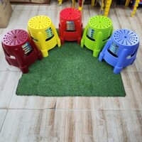 Combo 04 Ghế nhựa lùn tròn (chân chống trượt) - Qui Phúc
