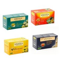 Combo 04 Hộp Trà Vinatea - Trà Túi Lọc nhiều vị ( Trà Cúc Mật + Trà Gừng + Trà Hoa Nhài + Trà Đen Hảo Hạng)