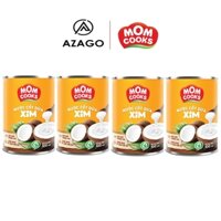 Combo 04 lon Nước Cốt Dừa Mom Cooks 400ml/lon  Thương hiệu  Mom Cooks  - AZAGO