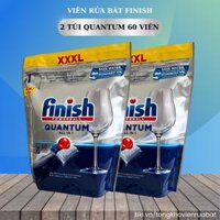 Combo 04 túi Viên Rửa Chén Bát Finish Powerball Quantum 27 viên