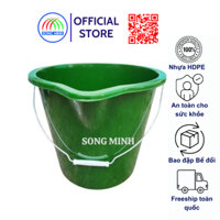 Combo 04 Xô nhựa 18L có miệng phễu, vạch chia lít pha thuốc máy bay Song Minh