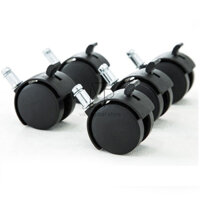 Combo 05 Bánh xe ghế xoay có chốt khóa/ Bánh xe xe lăn, xe đẩy có chốt khóa