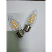 ComBo 05 Bóng Đèn LED Dây Tóc Màu Vàng Hình Ngọn Nến  4W -  E27.