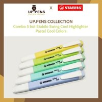 Combo 05 bút highlight Stabilo Swing Cool Highlighter– Pastel Cool Colors