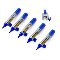 Combo 05 Cây Bút Lông Dầu FO-PM09 Và Bình Mực Lông Dầu Màu Xanh