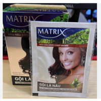 Combo 05 gói Dầu gội Phủ bạc Matrix Gội Là Nâu Sáng.