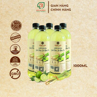 Combo 05 Nước lau sàn sả chanh, lau sàn gỗ, lau nhà đuổi muỗi, khử mùi, diệt khuẩn thiên nhiên Bình Lam Natural 1000ml