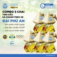 [COMBO] 05 Tinh dầu sả chanh treo xe - Tinh dầu thơm, khử mùi ô tô - Một sản phẩm của Đại Phú An