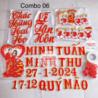 Combo 06- Bộ chữ xốp trang trí đám cưới đã có keo dán (Đọc mô tả sản phẩm)