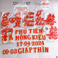 Combo 07- Bộ chữ xốp dán tường trang trí đám cưới đã bao gồm keo dán (Đọc mô tả sản phẩm)