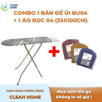 [COMBO] 1 Bàn Để Ủi Quần Áo Đứng BU04 + 1 Áo Bọc kokOmega 35x100cm,Xếp Gọn