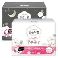 Combo 1 Băng vệ sinh GoodFeel bề mặt cotton tự nhiên 26cm (18 miếng) và 1 Băng vệ sinh GoodFeel lõi cotton ban đêm 33cm (12 miếng)