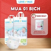 [COMBO 1 BỊCH] Tã Bỉm Dán Quần LOVE MAX 100% Organic Mỏng Nhẹ