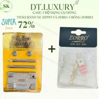 COMBO 1 BỘ DỤNG CỤ ĐÓNG  THÁO BÁNH XE ZIPPO VÀ ZORO+1 TÚI BÔNG ZORRO