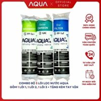 COMBO 1 BỘ LÕI LỌC NƯỚC AQUA 123 CHÍNH HÃNG - DÙNG ĐƯỢC CHO MỌI MÁY LỌC NƯỚC GIA ĐÌNH THÔNG THƯỜNG HADA HOME DECOR