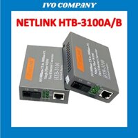 COMBO 1 CẶP AB Thiết Bị Chuyển Đổi Quang Điện 1 Sợi Media Converter 1FO 1Q 1LAN 100Mbps Netlink HTB-3100AB