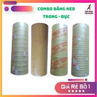 COMBO 1 Cây băng keo trong đục đầy đủ các size 1.2cm 2.4cm 4.8cm băng keo đục trong 1,2f 2,4f 4,8cm
