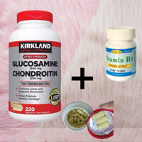 Combo (1 Chai 220 viên )(NH) Glucosamine 1500mg & Chondroitin 1200mg + 1 lọ Vitamin B1 ( 100 viên )