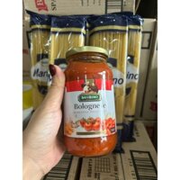 COMBO 1 CHAI SỐT THỊT BÒ BẰM SANREMO 500gr + 5 GÓI MÌ SỢI TRÒN MARTINO 500GR - mì ý, sốt Mì Ý Spaghetti nhập khẩu