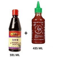 Combo 1 Chai Tương Đen Ăn Phở 567gr + 1 Chai Tương Ớt Tương Ớt Sriracha 482gr - Nhập Khẩu Mỹ