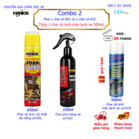 Combo: 1 Chai Vệ Sinh Nội Thất Đa Năng + 1 Chai Phủ Bóng Xe Nano TẶNG NGAY Chai Vệ Sinh Máy Lạnh Xe.