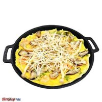 Combo 1 Chảo Gang Đúc Bánh Xèo Thương Hiệu Vạn Lợi + 1 khuôn bánh khọt (19 + 10 lỗ)