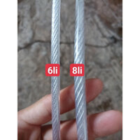 Combo 1 Cuộn 100m Dây Cáp Thép Bọc Nhựa 8mm Cáp Lụa Bọc Nhựa