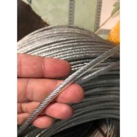 Combo 1 Cuộn 20m - 100m Dây Cáp Thép Bọc Nhựa 6mm Cáp Lụa Bọc Nhựa