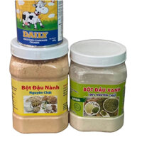 Combo 1 đậu nành+ 1 đậu xanh+1 lon sữa đặc