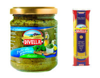 Combo 1 Goi Mi Spaghetti 08 DVL 500Gr  1 Sôt Pesto Xanh Alla Genovese 190 Gram Divella Italia