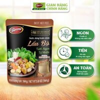 Combo 1 hộp (10 gói) Nước Dùng Lẩu Bò Barona 164g tươi ngon chuẩn vị không cần nêm nếm