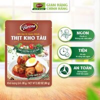 Combo 1 hộp (20 gói) Gia Vị Thịt Kho Tàu Barona 80g ướp ngon chuẩn vị không cần nêm nếm