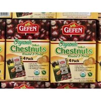 Combo 1 hộp (4 bịch) Hạt Dẻ Hữu Cơ Gefen Chestnuts (4*150G)