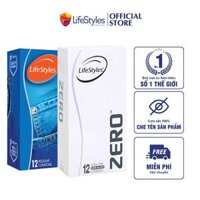 Combo 1 Hộp Bao Cao Su LifeStyles Classic 12 bao + 1 Hộp Bao Cao Su LifeStyles Zero 12 bao