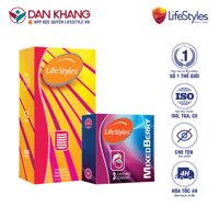 Combo 1 Hộp Bao Cao Su LifeStyles Fantasy 12 bao có gân ngang + 1 Hộp Bao Cao Su LifeStyles Mixed Berry 3 bao hương dâu