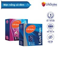 Combo 1 Hộp Bao Cao Su LifeStyles Love Time kéo dài quan hệ 3 bao + 1 Hộp Bao Cao Su LifeStyles Mixed Berry 3 bao