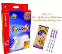 Combo 1 hộp bút chì 36 màu Stabilo Swans (tặng 1 hộp bút lông kim bee bee - trị giá 75k)