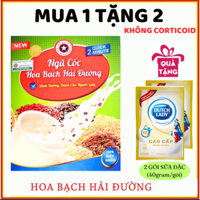 Combo 1 Hộp Ngũ Cốc Hoa Bạch Hải Đường + Kèm 2 Gói Sữa Đặc Dutch Lady Cô Gái Hà Lan 40Gram