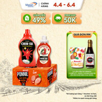 Combo 1 Hộp Ponnie Hot Dog Giòn Ăn Liền (Hộp X 20 Cây X 28G) + Tương Ớt CHIN-SU 500G + Tương Ớt Sriracha 250G (Bao bì có