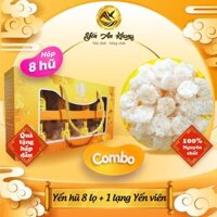 Combo 1 hộp Yến Hũ Tự Chưng Loại 8 hũ + 1 Lạng Yến Viên (Yến Baby)
