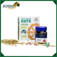 Combo  1 hộp Yến mạch cán vỡ (QUICK OAT) 500gr + Mật ong  MANUKA HEALTH MGO 150+ (HŨ 1KG)