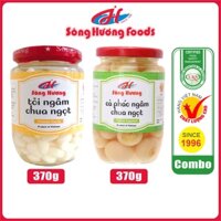 Combo 1 Hũ Cà Pháo Ngâm Chua Ngọt 370g + 1 Hũ Tỏi Ngâm Chua Ngọt 370g Sông Hương Foods