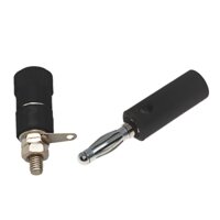 Combo 1 Jack Bắp Chuối 4mm Và 1 Đầu Jack JS910 Dài - Màu Đen