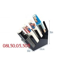 Combo 1 kệ để cốc 4 ngăn nghiêng + 1 kệ đựng ống hút và giấy ăn Mica - Combo đồ ph T194H