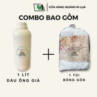 Combo 1 lít dung môi dầu ông già và 1 túi bông gòn